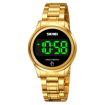 SKMEI 1737 Damenuhr Gold Touchscreen Led Uhr Anleitung Edelstahl Digtal Armbanduhr